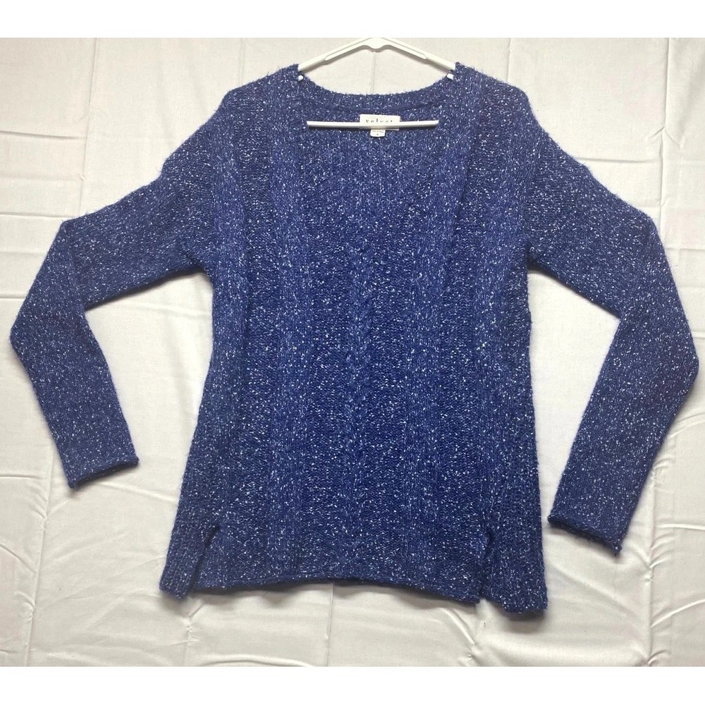 Velvet By Graham & Spencer Sweater Womens Small Blue Round Neck Outdoor Cozy